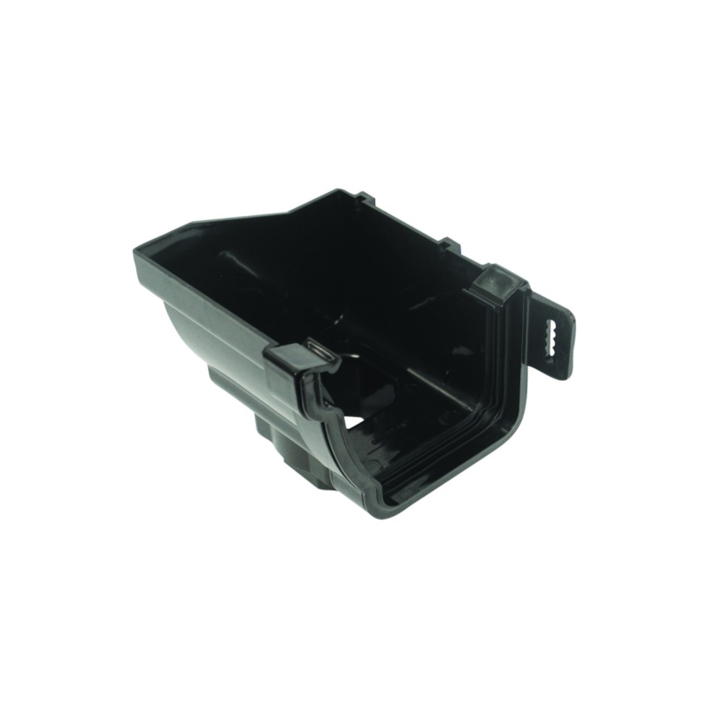 111mm Osma StormLine Stopend Outlet Left-Hand – Wavin (Black) – 8T807B