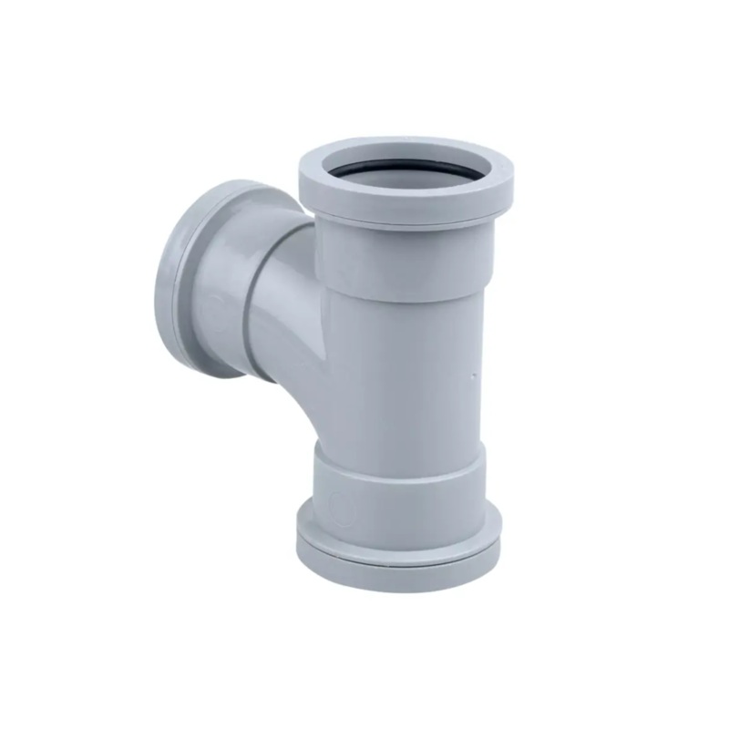 87.5 50mm Osma PushFit Waste Tee – Wavin (Grey)  2W190G