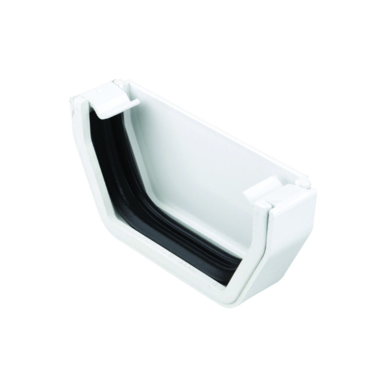 100mm Osma SquareLine External Stop End – Wavin (White)  4T811W