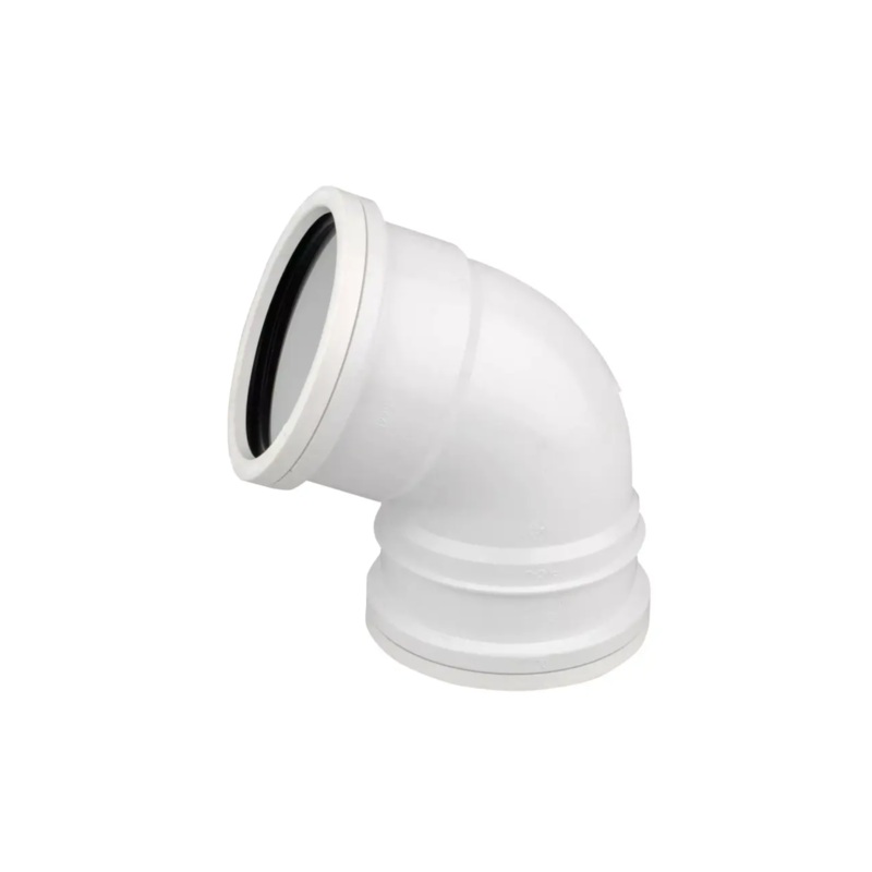 110mm x 67.5 OsmaSoil RingSeal Downstream Offset Bend -Wavin (White)  4S445W