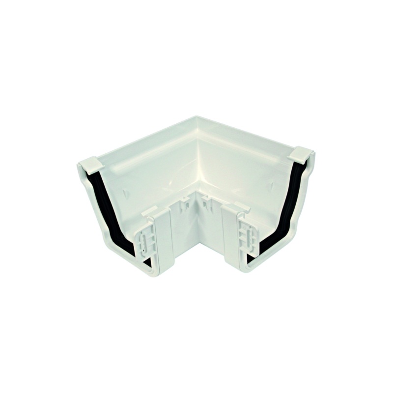 111mm x 90 Osma Stormline Gutter Angle External – Wavin (White) – 8T853W