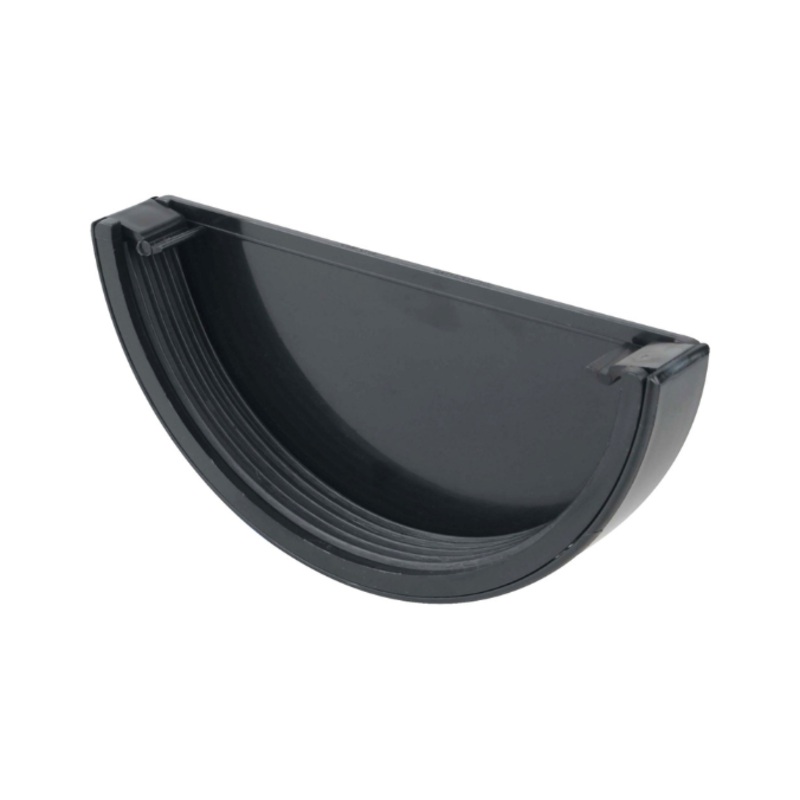 112mm Osma RoofLine Half Round Gutter Stop End External – Wavin (Black)  6T611B