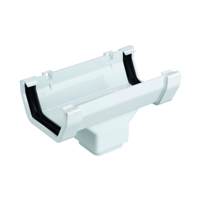 114mm x 65mm Osma SquareLine Running Outlet – Wavin (White)  4T806W