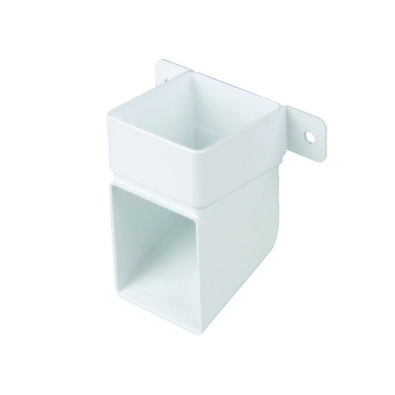 61mm Osma SquareLine Pipe Shoe & Bracket – Wavin (White)  4T832W