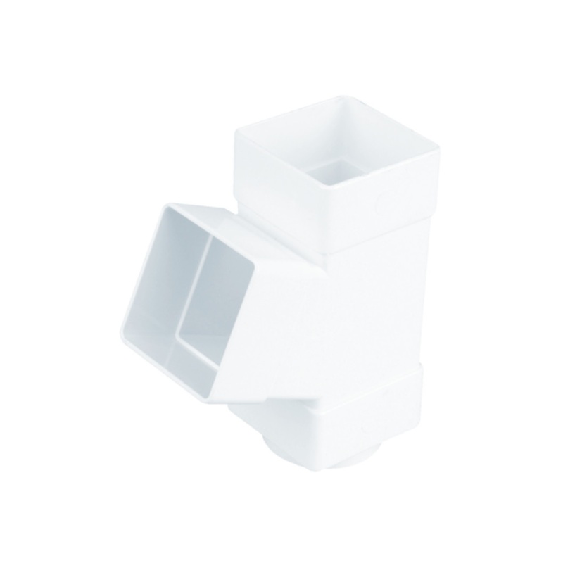 65mm x 67.5 Osma SquareLine Pipe Branch – Wavin (White)  4T835W