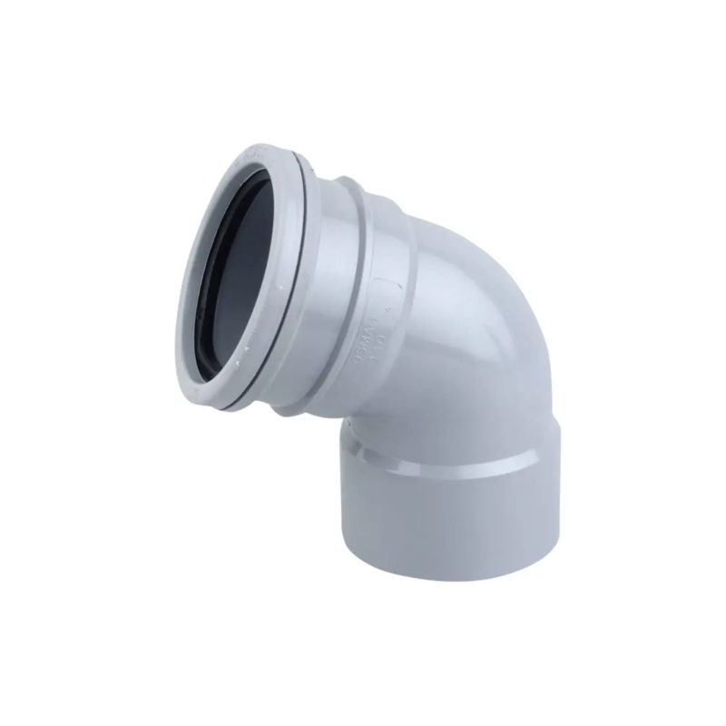82mm OsmaSoil Ring Seal Top Offset Bend – Wavin (Grey)  3S440G