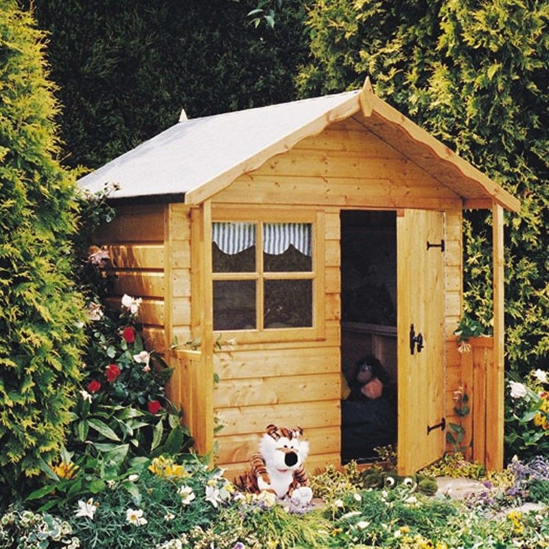 Shire Club 4′ 7 x 4′ 10 Apex Children’s Playhouse – Premium Dip Treated Shiplap