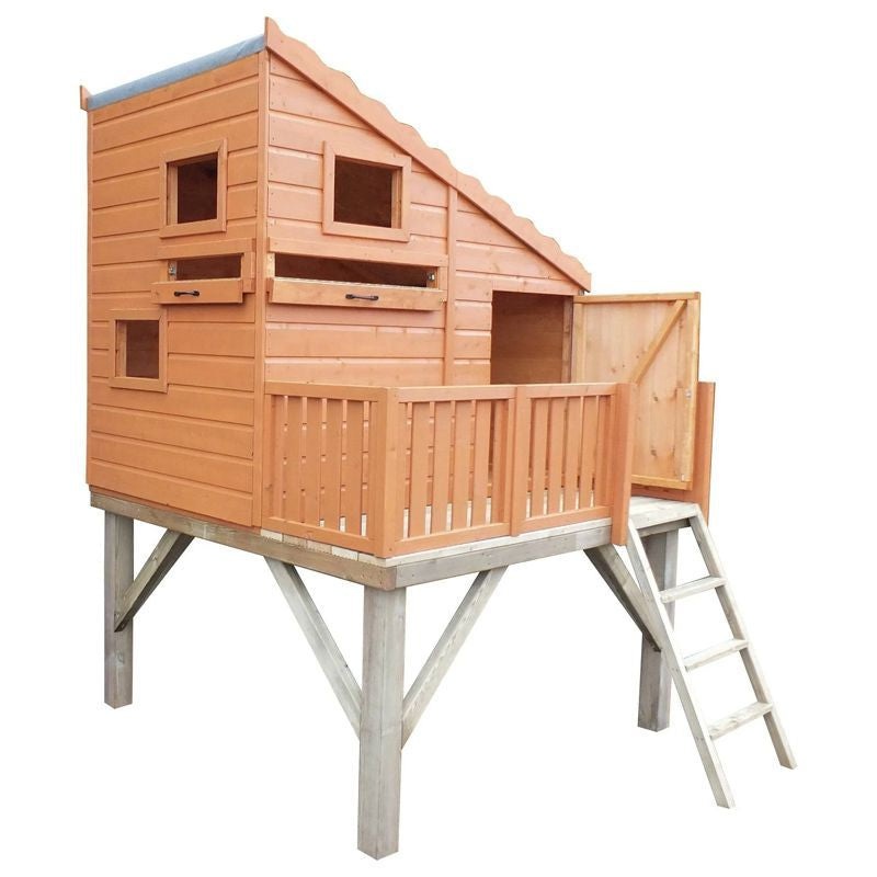 Shire Command Post 5′ 10 x 7′ 4 Pent Children’s Playhouse – Premium Dip Treated Shiplap