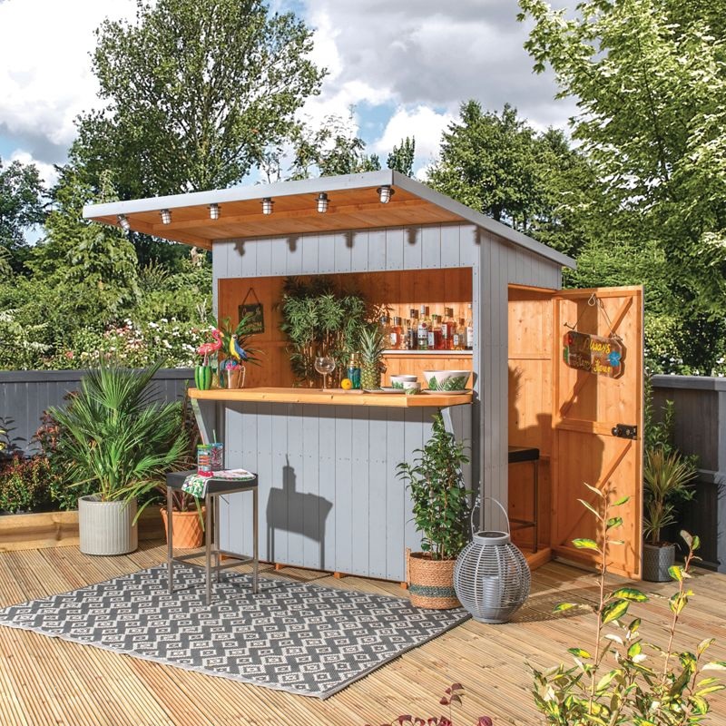 Shire Paradise 6′ 3 x 7′ 8 Pent Garden Bar – Premium Dip Treated Shiplap