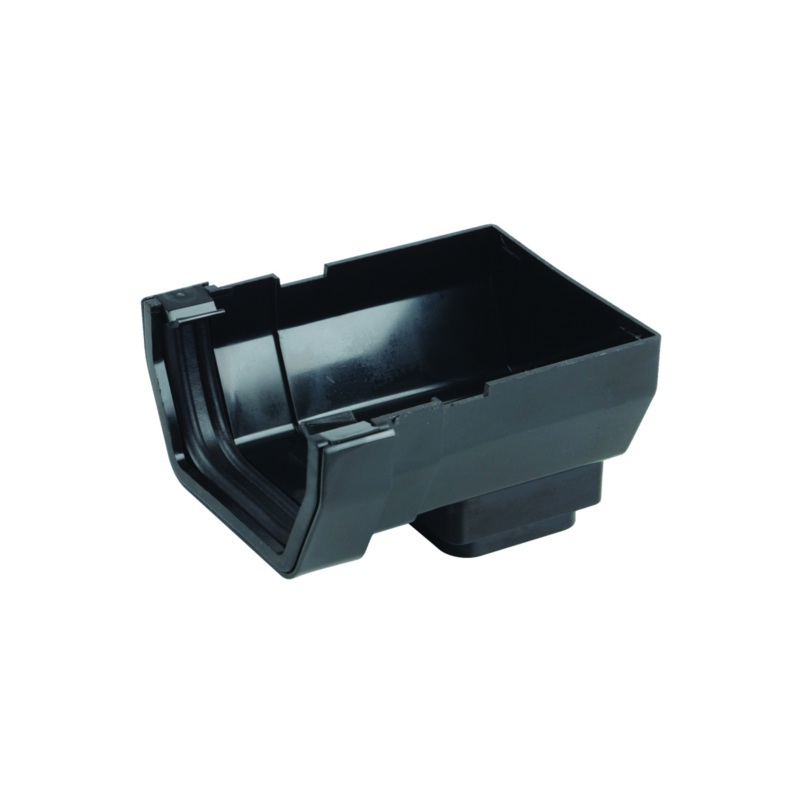 100mm Osma Squareline Stop End Outlet – Wavin (Black) – 4T807B
