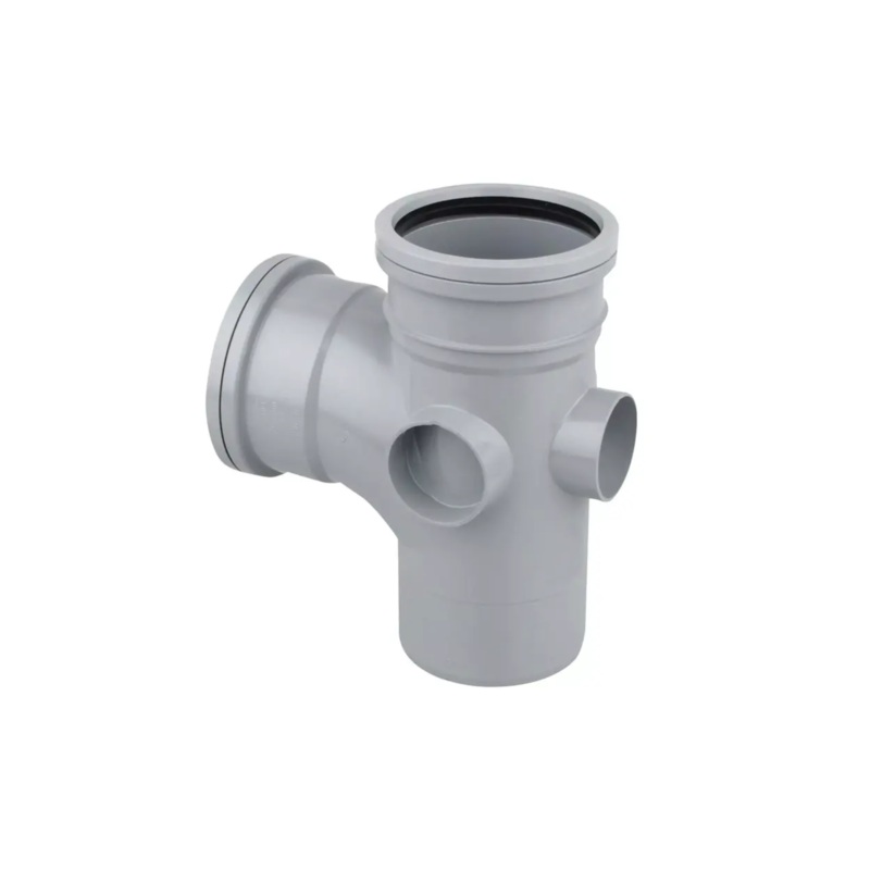 110mm x 87.5 OsmaSoil Ring Seal Single Socket Branch – Wavin (Grey)  4S190G