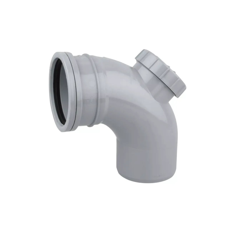 110mm x 87.5 OsmaSoil RingSeal Single Socket Access Bend – Wavin (Grey)  4S169G