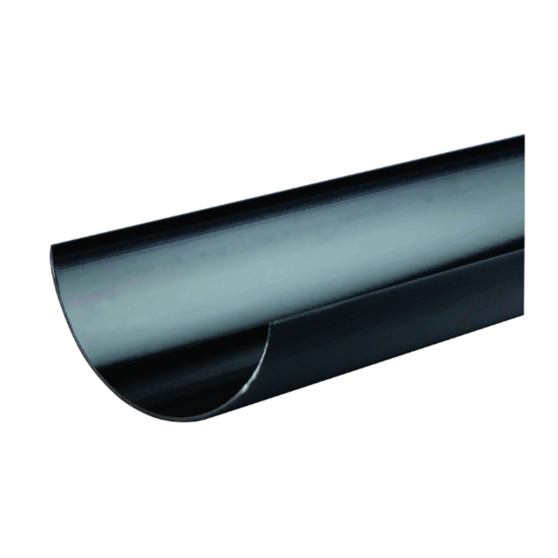 112mm x 4M Osma RoundLine Half-Round Gutter – Wavin (Black)  0T074B