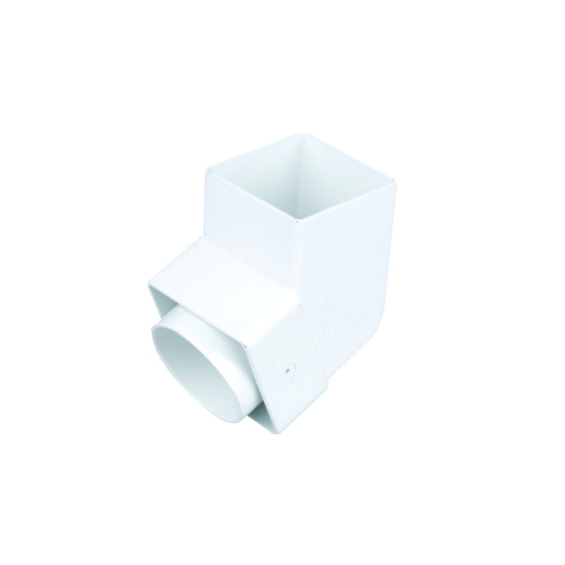 61mm Osma Squareline Offset Bend Spigot – Wavin (White) – 4T826W