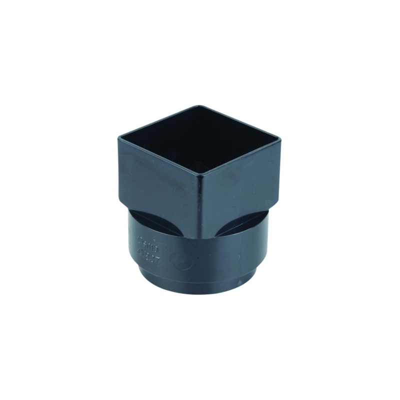 61mm Osma SquareLine Outlet Adaptor – Wavin (Black) – 4T837B