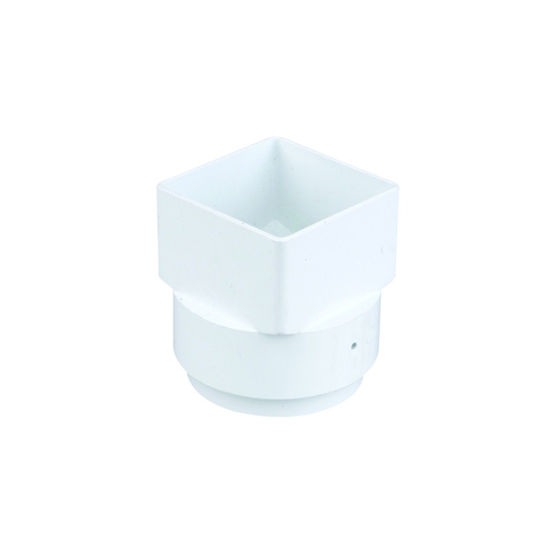 61mm Osma SquareLine Outlet Adaptor – Wavin (White) – 4T837W