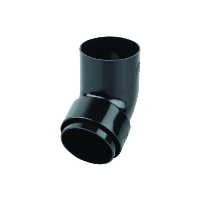 68mm Osma RoundLine Offset Bend Spigot – Wavin (Black)  0T026B