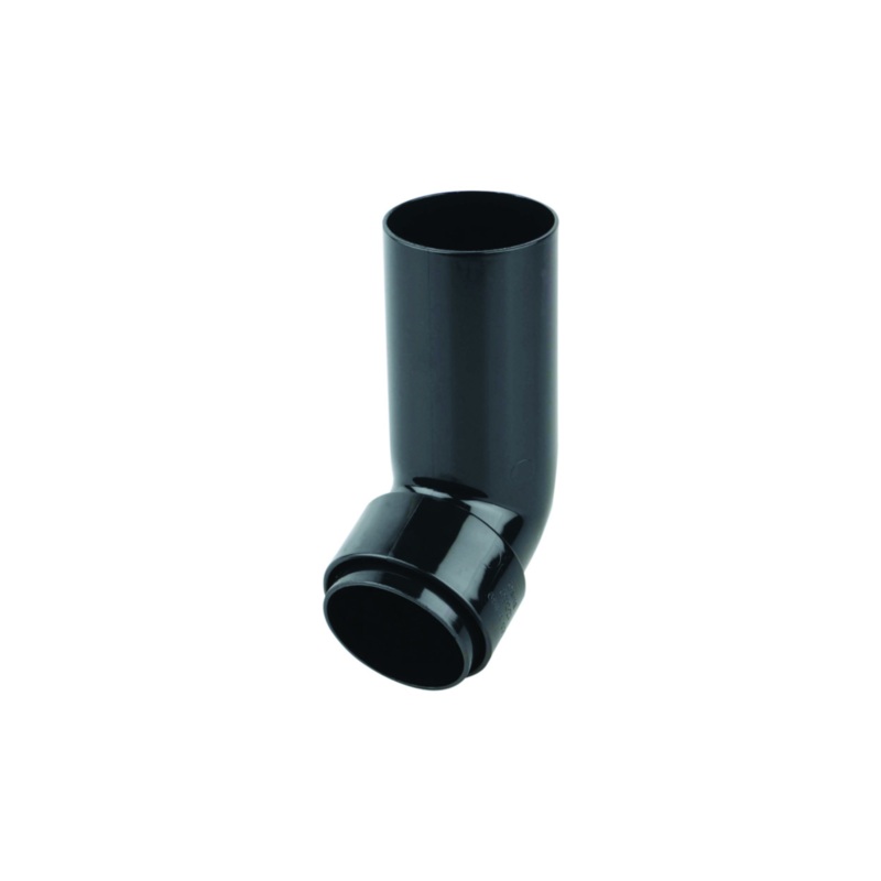 68mm x 67.5 Osma Roundline Long Tail Offset Bend Spigot – Wavin (Black) – 0T027B