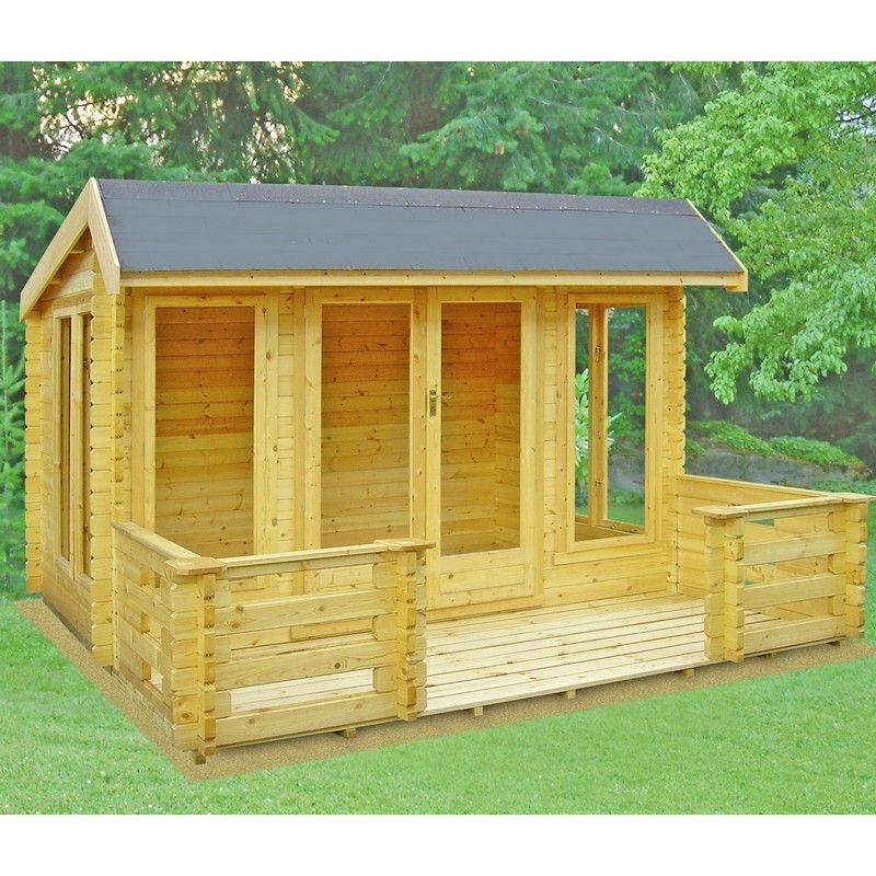Shire Wykenham 11′ 9 x 11′ 9 Reverse Offset Apex Log Cabin – Premium 34mm Cladding Tongue & Groove