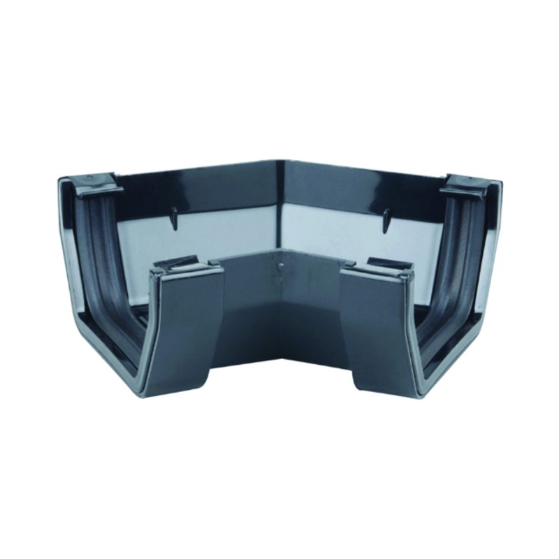 100mm x 45 Osma SquareLine Square Gutter Angle – Wavin (Black)  4T804B
