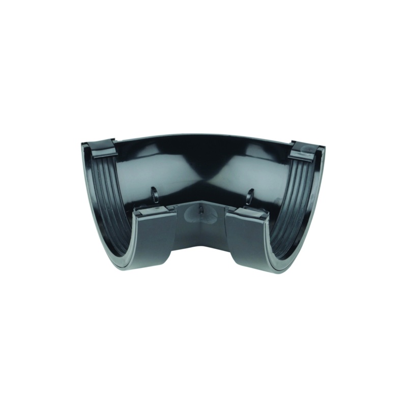 112mm x 45 Osma Roundline Half-Round Gutter Angle – Wavin (Black) – 0T004B
