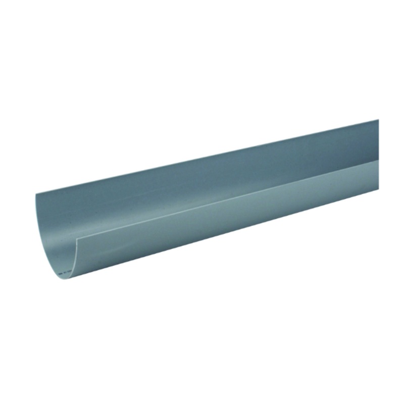 112mm x 4M Osma RoundLine Half-Round Gutter – Wavin (Grey)  0T074G