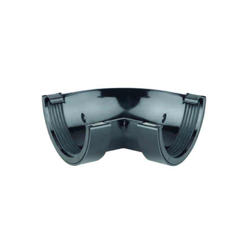 112mm x 60 Osma Roundline Gutter Angle – Wavin (Black) – 0T016B
