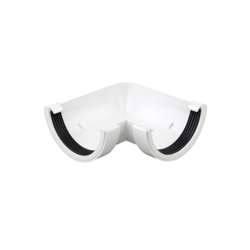 112mm x 90 Osma Roundline Gutter Angle – Wavin (White) – 0T003W
