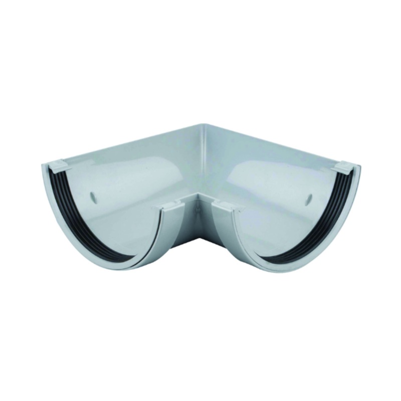 150mm x 90  Osma RoofLine Half-Round Gutter Angle – Wavin (Grey)  6T603G