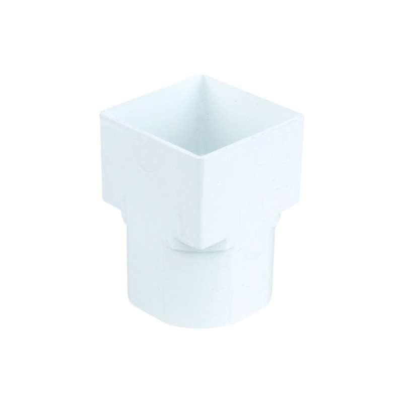 61mm Osma SquareLine Drain Adaptor – Wavin (White)  4T836W