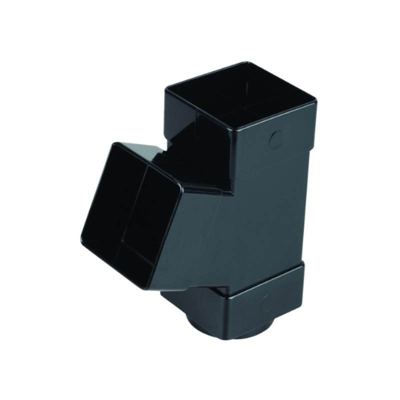 61mm x 67.5 Osma SquareLine Pipe Branch – Wavin (Black)  4T835B