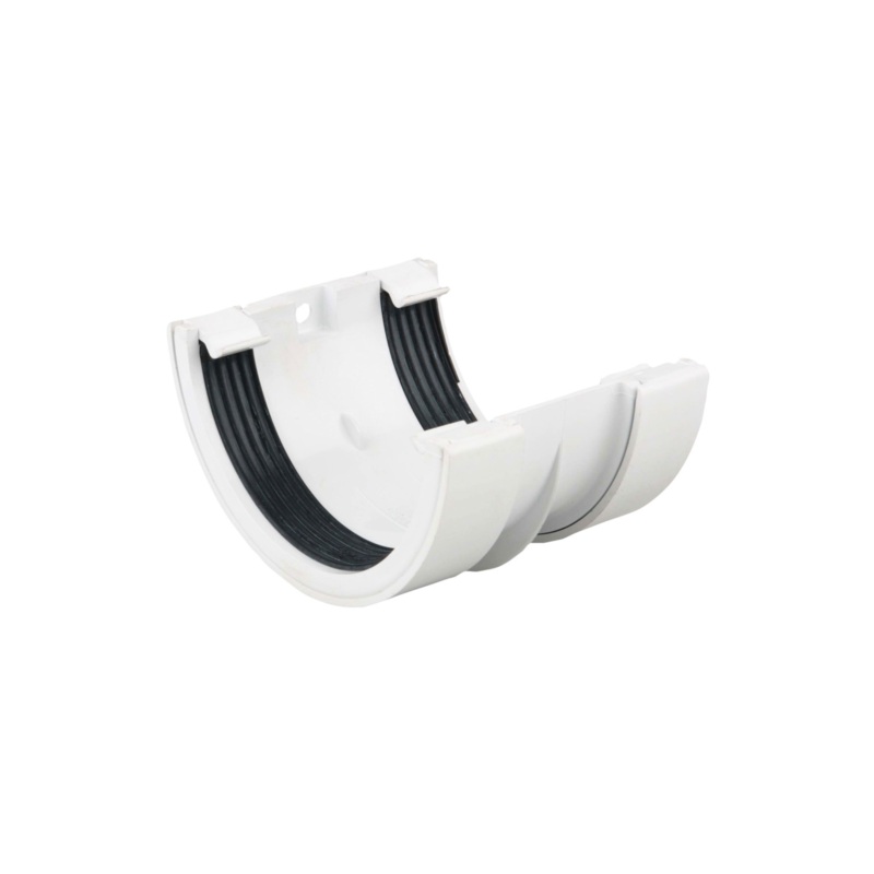 112mm Osma Roundline Gutter Jointing Bracket – Wavin (White) – 0T005W