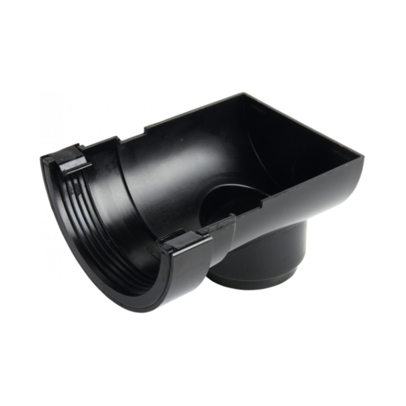 112mm Osma RoundLine Stop End Outlet – Wavin (Black)  0T007B