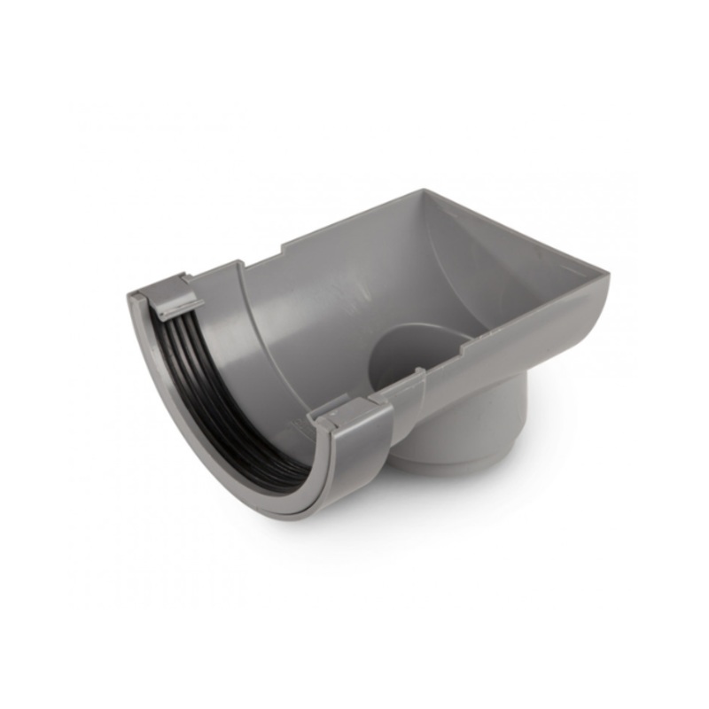 112mm Osma RoundLine Stopend Outlet – Wavin (Grey)  0T007G