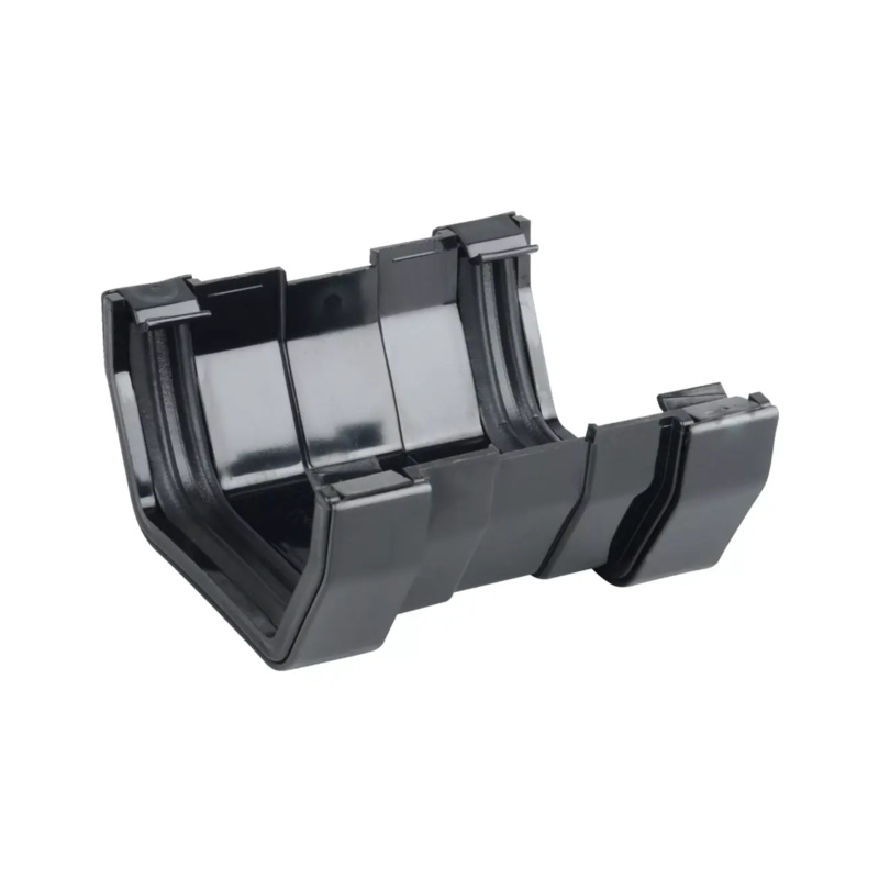 114mm Osma SquareLine Gutter Union Bracket – Wavin (Black)  4T809B