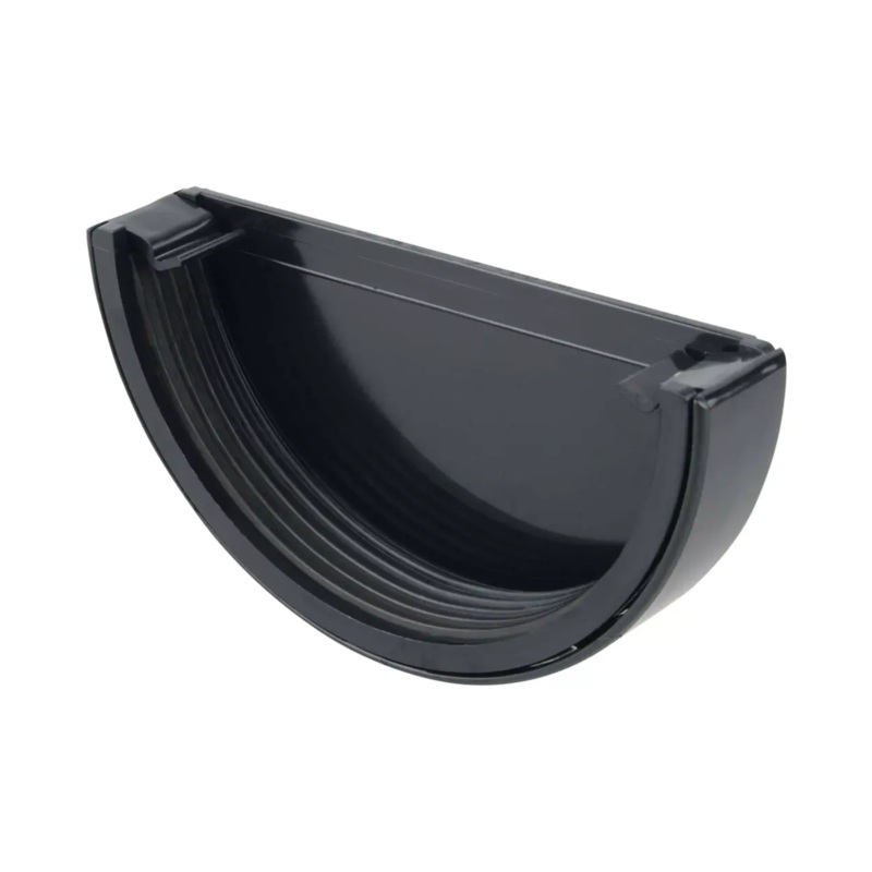 150mm Osma SuperLine External Gutter Stop End – Wavin (Black)  5T511B