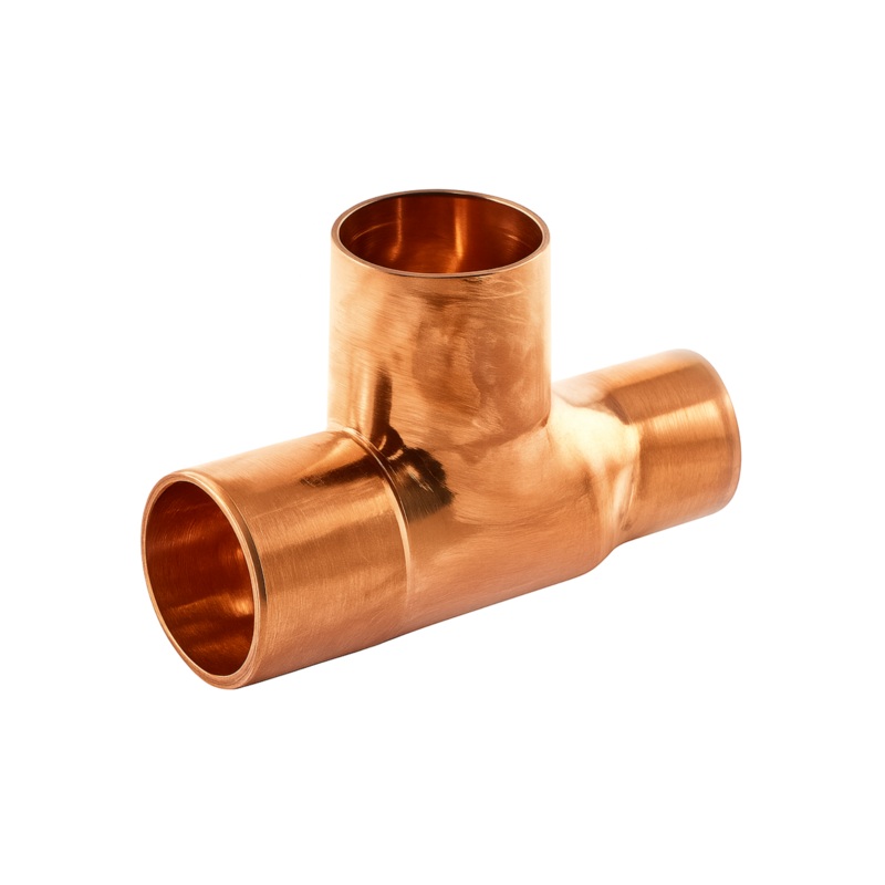 28mm x 22mm x 28B  Endfeed Reducing Tee (Copper) – EFRT-282228