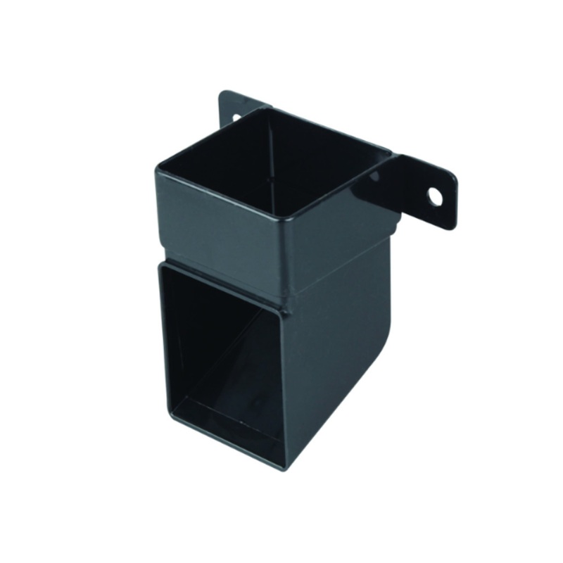 61mm Osma SquareLine Pipe Shoe and Bracket – Wavin (Black)  4T832B