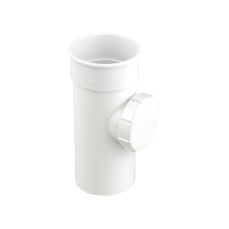 68mm Osma RoundLine Access Pipe with Screwed Door – Wavin (White)  0T274W