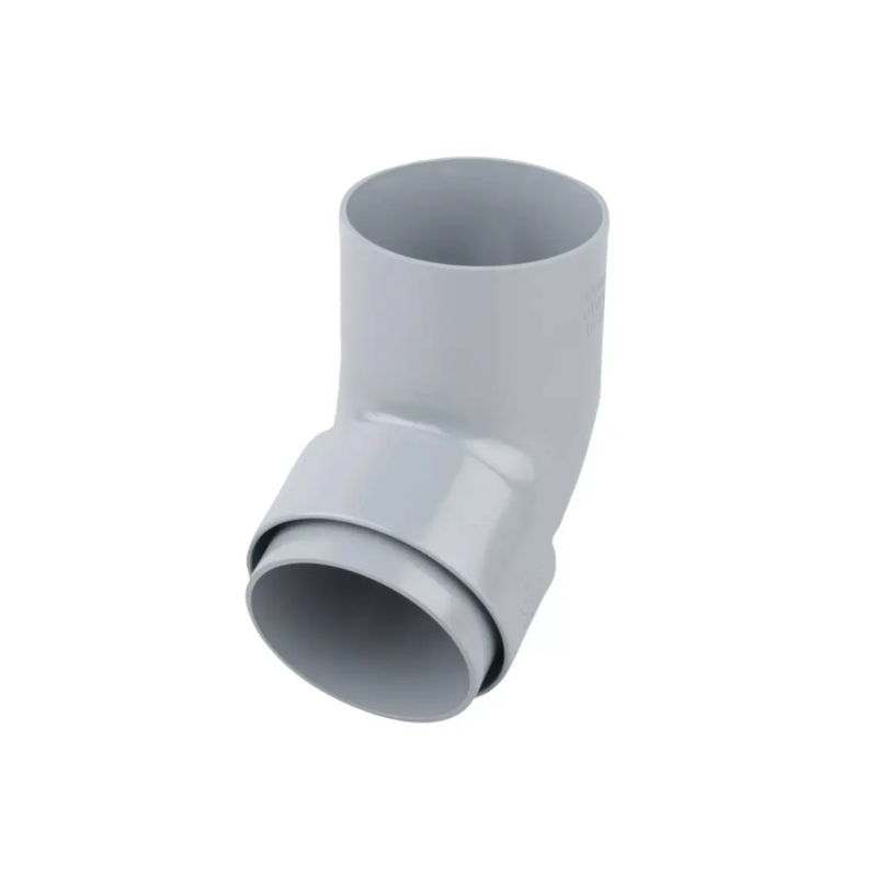 68mm Osma RoundLine Downpipe Offset Bend with Spigot – Wavin (Grey)  0T026G