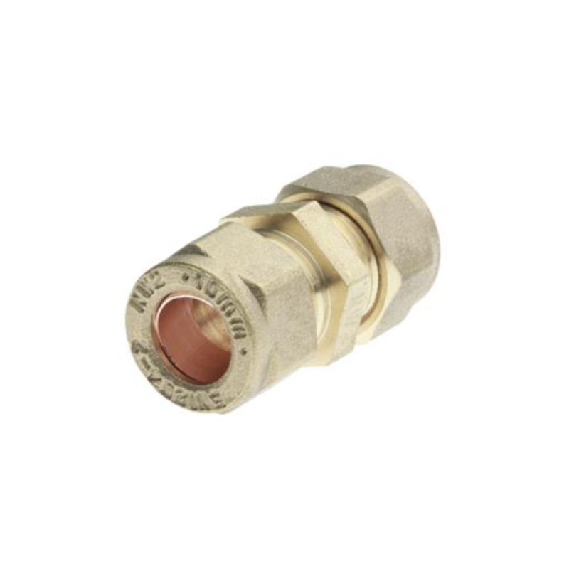 12mm Compression Brass Straight Coupling (Brass)  COC-12