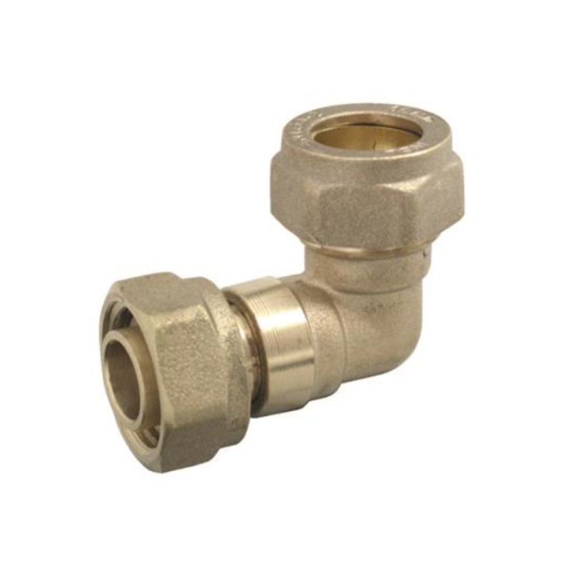 15mm x 1/2 M Compression Brass Bent Tap Connector (Brass)I  COBTC-15D