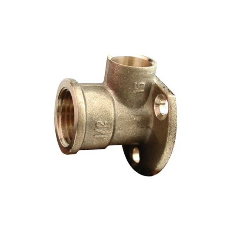 15mm x  BSP Female Endfeed Fitting Wall Plate Elbow (Copper)  EFWPE-15D