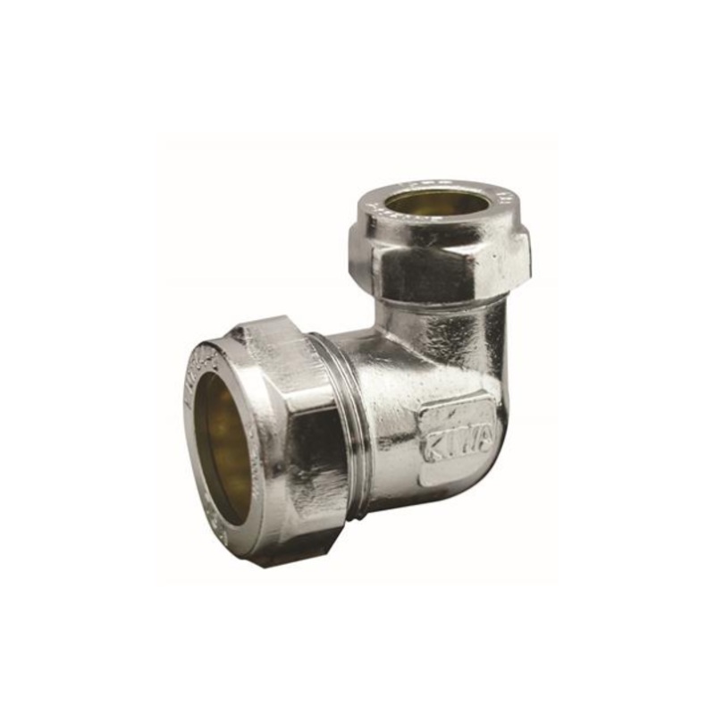 22mm x 15mm Compression Reducing Elbow (Chrome) – CCER-2215