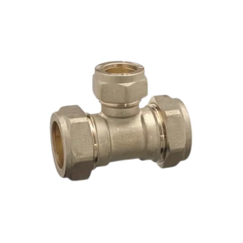 28mm x 28mm x 22mm Compression Reducing Tee (Brass) – CORT-282822