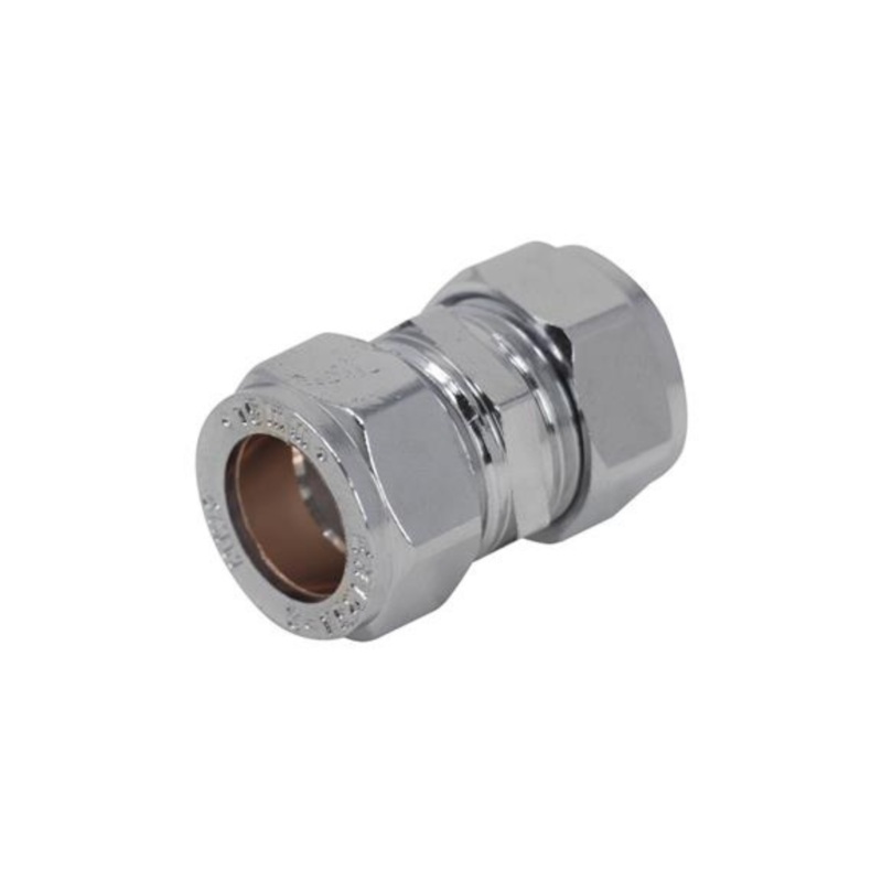 35mm Compression Straight Coupling (Chrome) – CCC-35