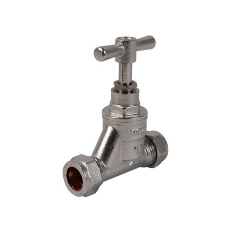 15mm Genbra Stop Tap (Chrome)  BFSTCP-15