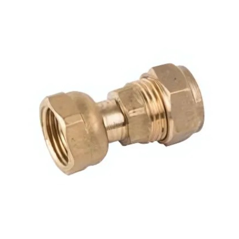 15mm x 3/4 MI Compression Straight Tap Connector (Brass)  COSTC-15E