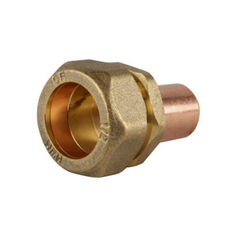 25mm x 15mm Genbra Stop Tap Adaptor MDPE to Copper (Brass/Copper)  BFSTA-2515