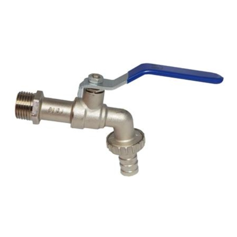 BSP Genbra Lever Hose Union Bib Tap (Nickel-Plated Brass)  BFHUBLB-E
